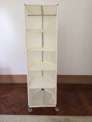 Ikea PS wardrobe storage unit. White nylon easy assembly