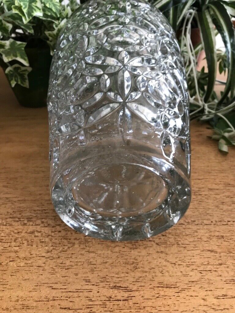 Vintage Heavy Tall Glass Vase