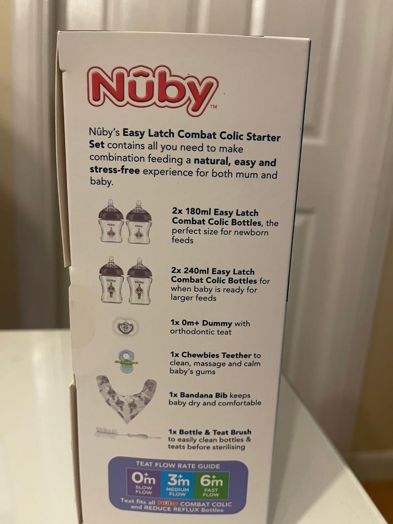 New in box, unopened Nuby Natural Touch newborn starter set