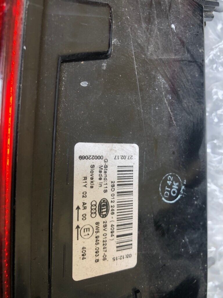 AUDI A4 DYNAMIC REAR LIGHTS SALOON 2016-2020