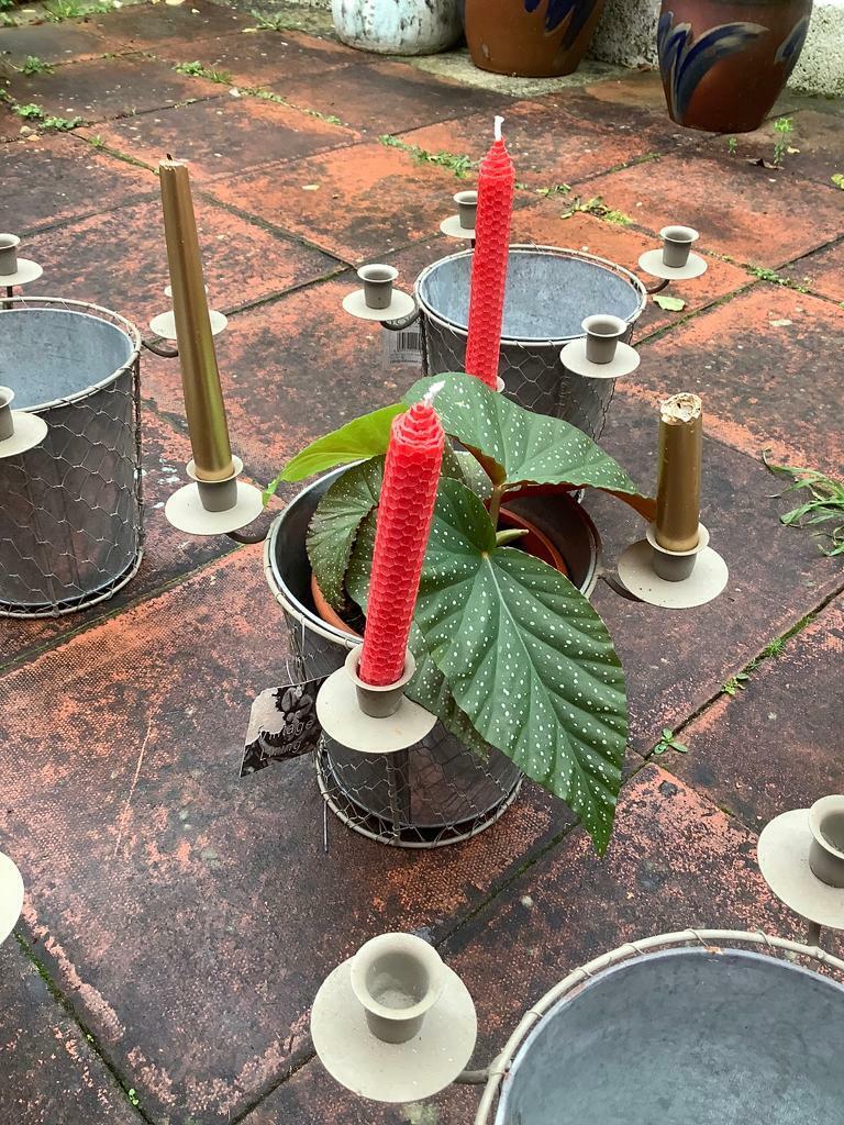 Tobs Zinc Pot Candle Holder 