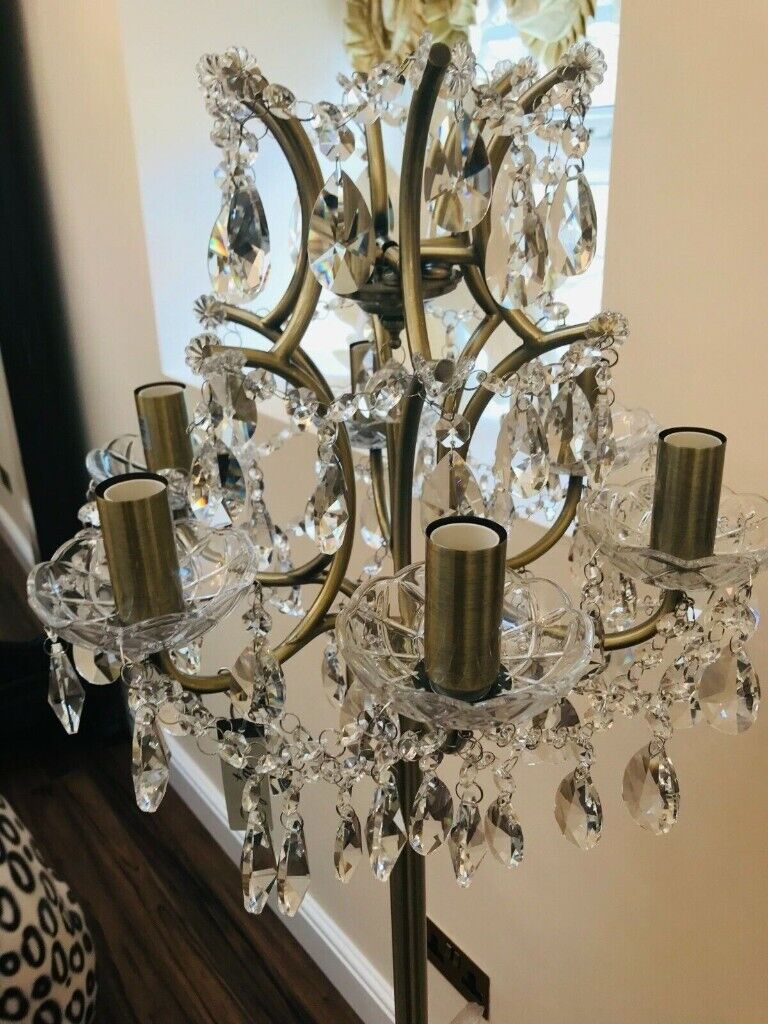 NEW CRYSTAL CHANDELIER STANDING LAMP HEIGHT 145CM