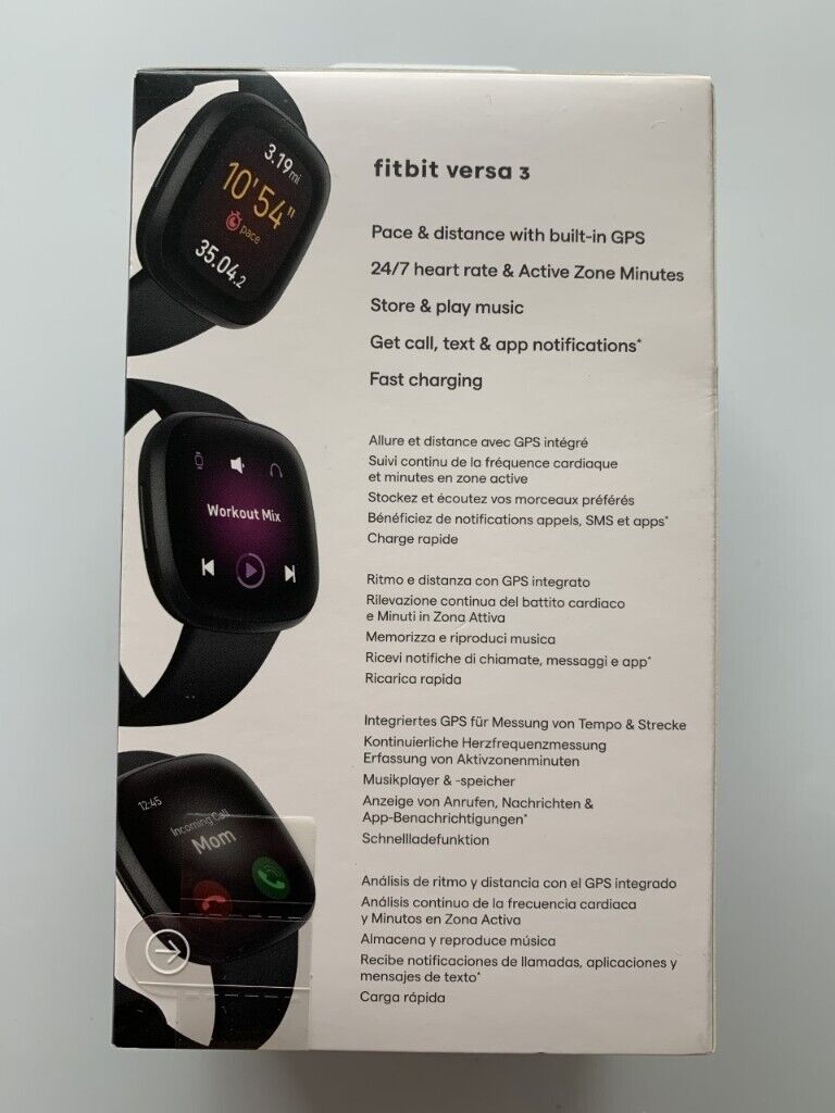 **** NEW Sealed Fitbit Versa 3 + GPS - Never opened - Only £175 *****