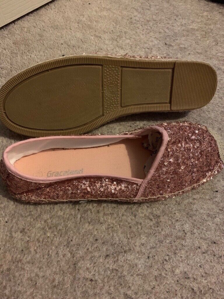 image for Ladies glitter sequins shoes size 6 new 