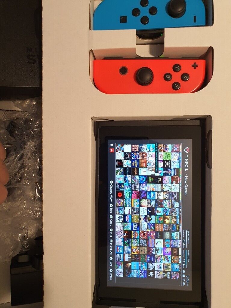 Unpatched nintendo switch with games 