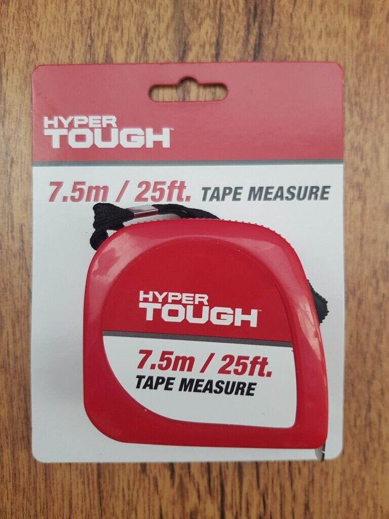 Tape Measure New Hyper Tough 7.5 meter/ 5ft & handle strap