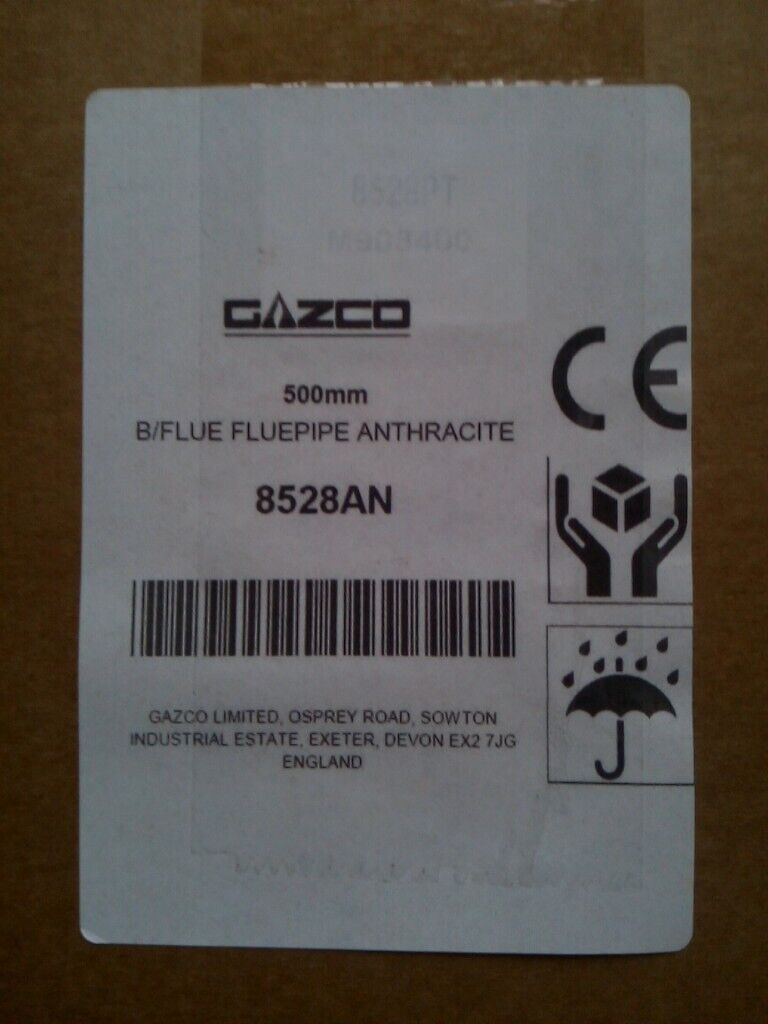 image for Gazco Balanced Flue 500mm Straight Anthracite