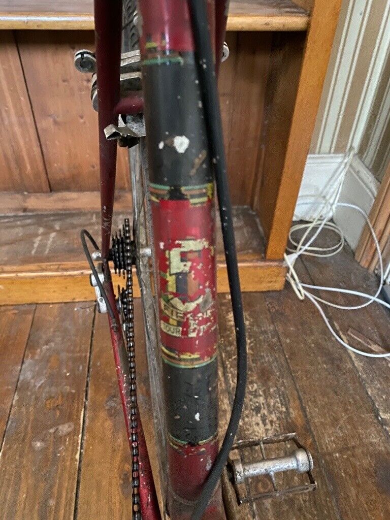 Very rare vintage Viking Ladies' bike, dark red, mid-century, in working order 