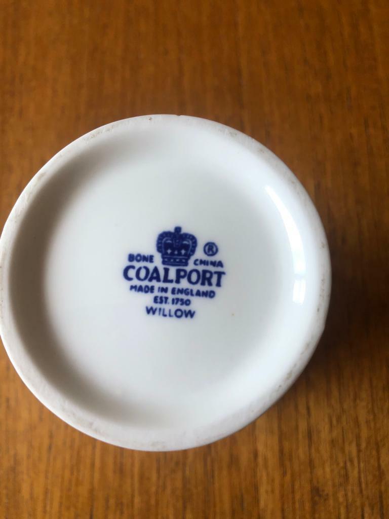 Vase by Coalport in Willow Pattern. Perfect condition 