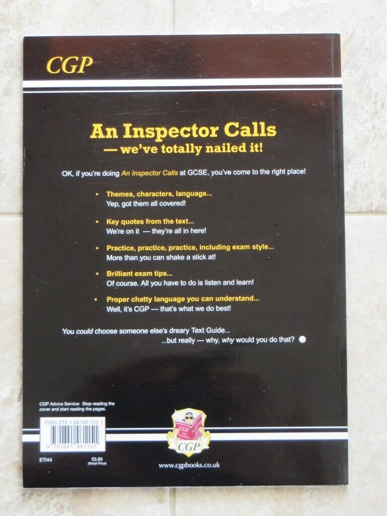 CGP GCSE English An Inspector Calls Text Guide IMMACULATE CONDITION