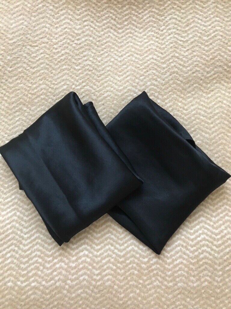 2x Black polyester satin camisoles.size 16