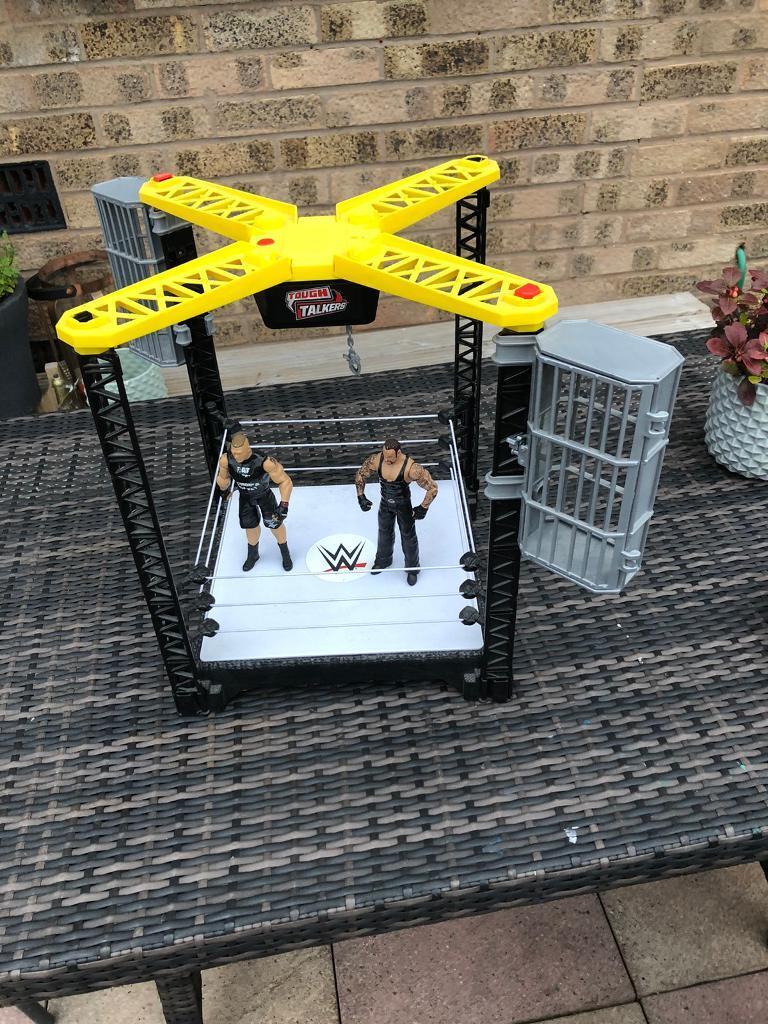 image for Tough talkers wrestling ring with figures 