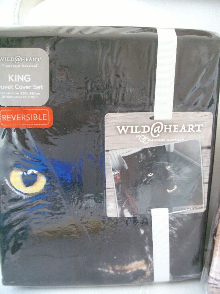 BNIP x2 Wild at Heart  3D Reversible Lion & Panther King Size Duvet Sets