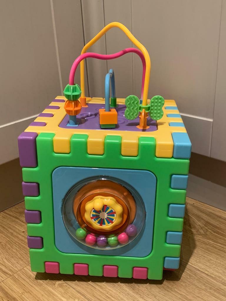Multipurpose & Multicoloured Developmental Educational Activity Cube Toy 