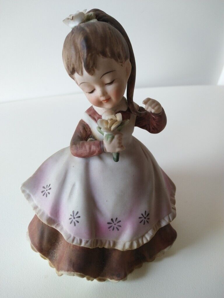 image for Antique (Before 1897) Beautiful Ceramic Little Girl Figure