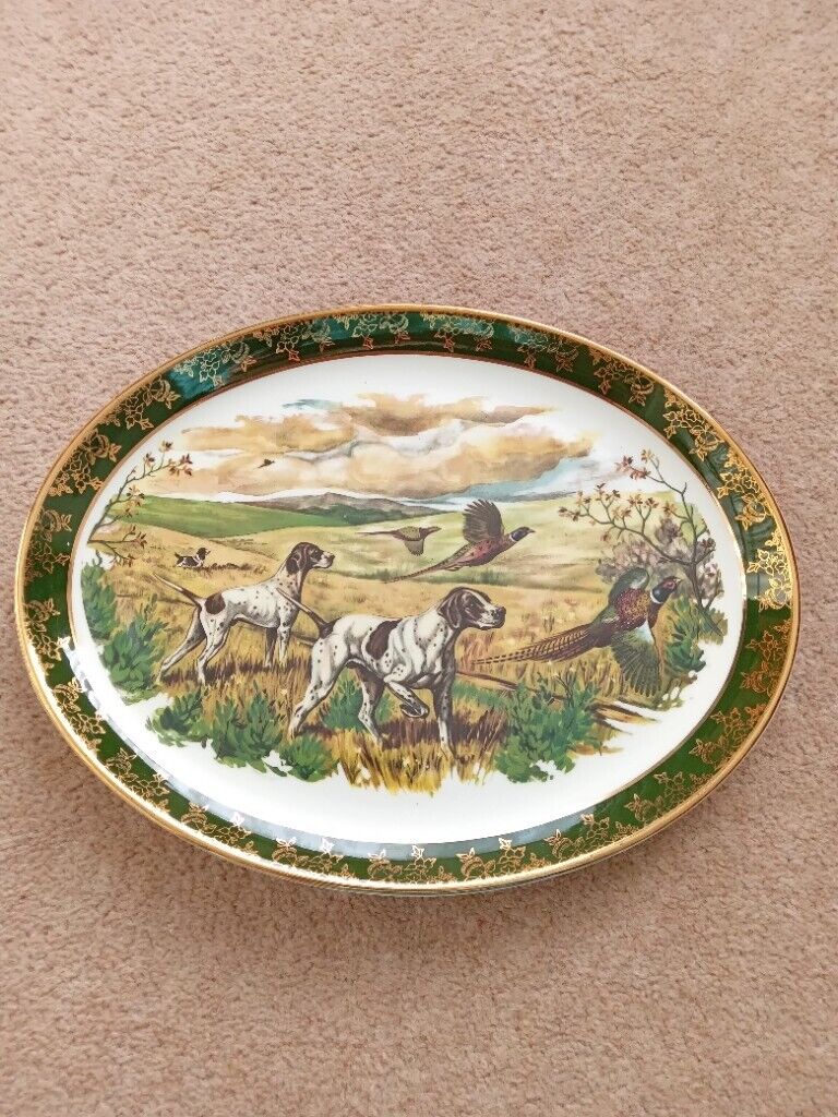image for Weatherby Hanley Royal Falcon Ware oval decorative plate 