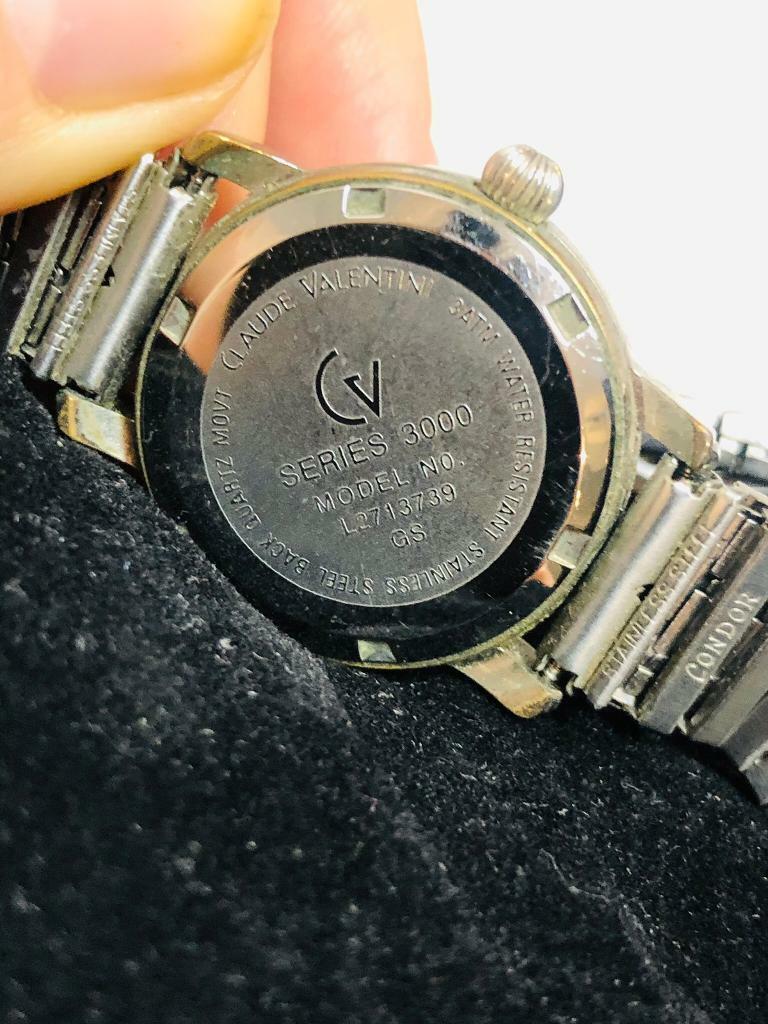 BNIB Claude Valentini Silver Quartz Series 3000 Bracelet Watch in Original Gift Box
