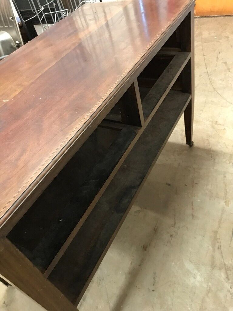 image for VINTAGE WOODEN CHEST OF DRAWERS WITH INLAY (NO DRAWERS)