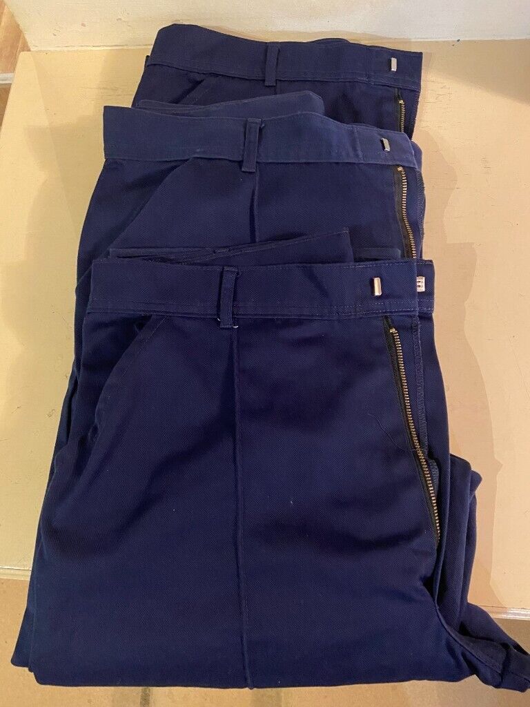 3 x Navy  blue work trousers 