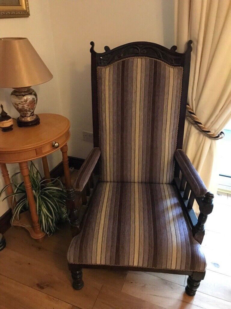 Antique Chaise Lounge + two matching chairs