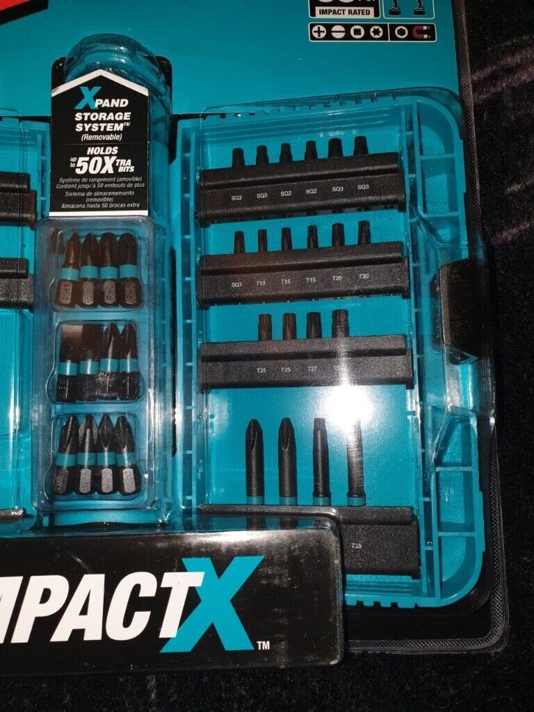 Makita IMPACT X Bit Set 35pc New In Package A-98326 fits all drills 2019 Pocket Cup box