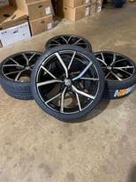 image for Brand new set of 19” Golf R line alloy wheels and tyres Vw Golf Caddy