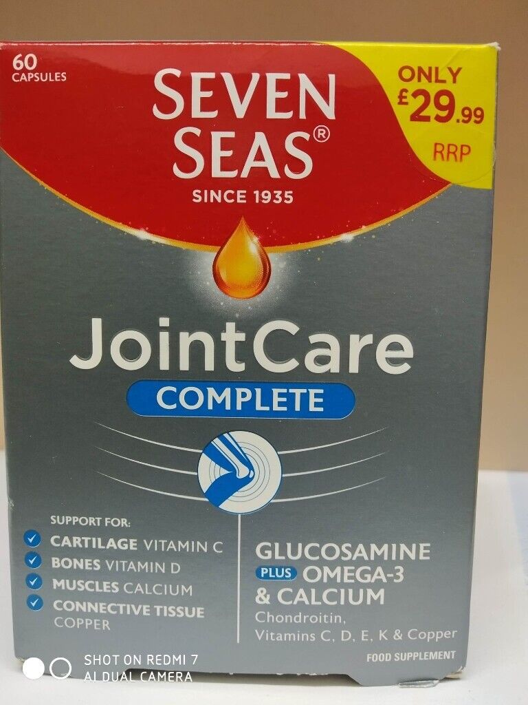 SEVEN SEAS JOINT CARE MAX SUPPLEX COMPLETE GLUCOSAMINE OMEGA-3 CAPSULES & KWAI