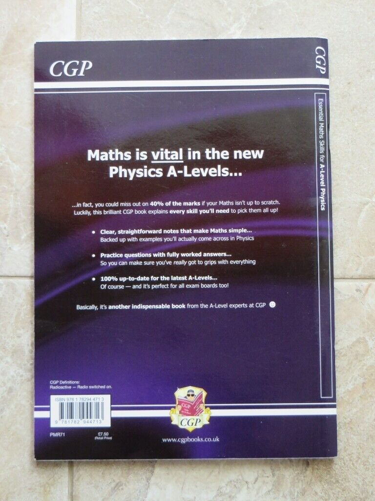 CGP Essential Maths Skills for A Level Physics IMMACULATE CONDITION