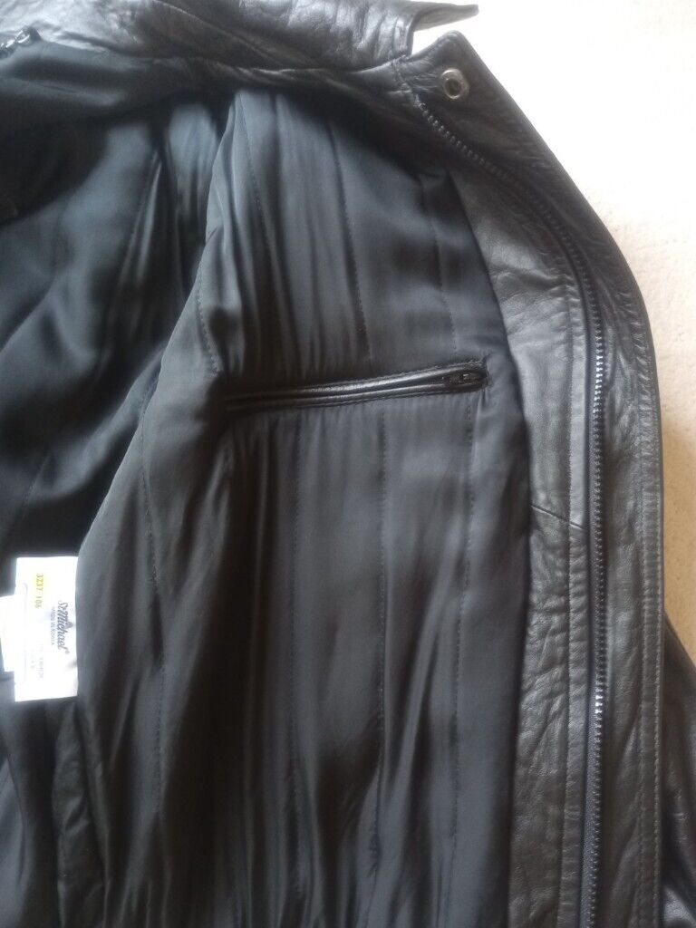 marks and spencer leather jacket size medium