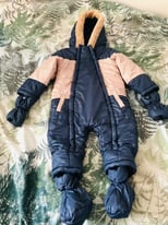 ( 12-18 months)Baby Pram Suit with mittens and booties attached