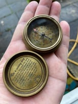 Antique Finish vintage style pocket compass 