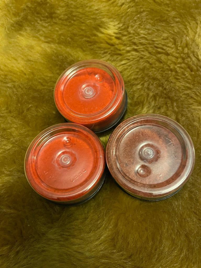 image for 3 pots Wild Spider flocking powder burnt orange henna