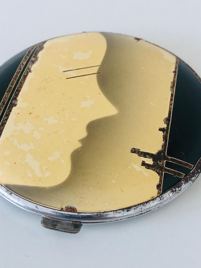 Art Deco Mirror/Powder Compact