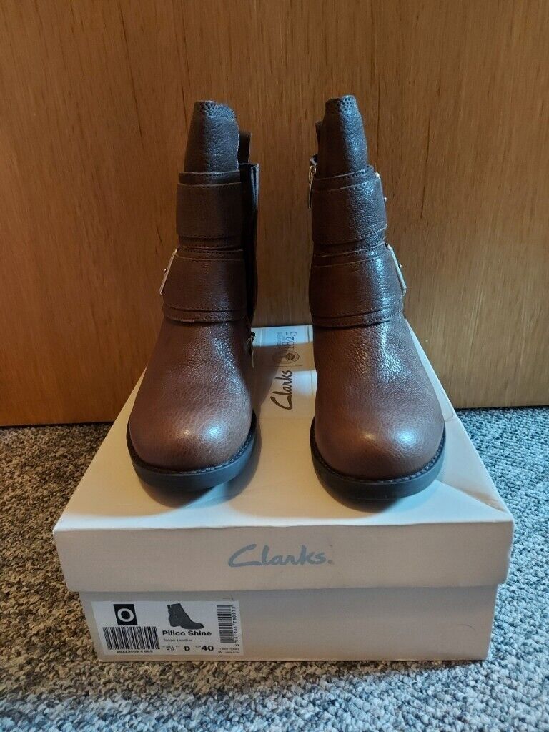 image for New Clarks Ladies Pilico Shine Biker Boot