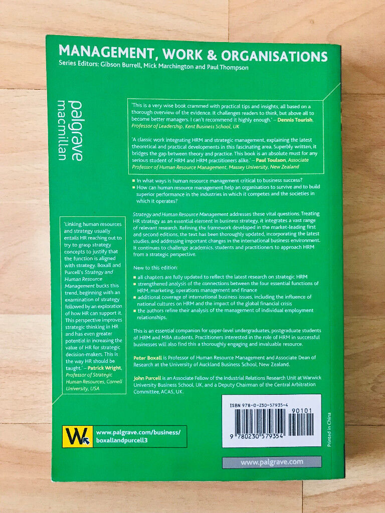 Strategy and Human Resource Management: Third Edition - Paperback