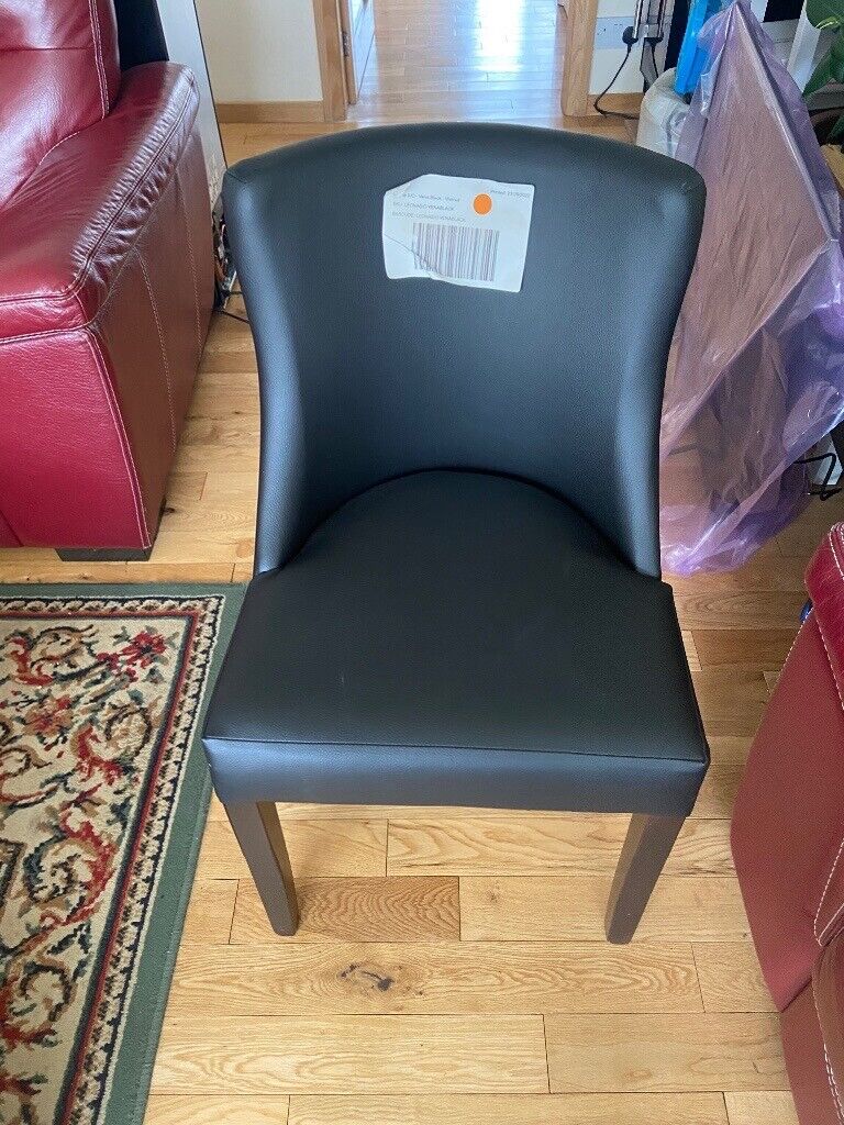 image for Vena black leather walnut hard wood new