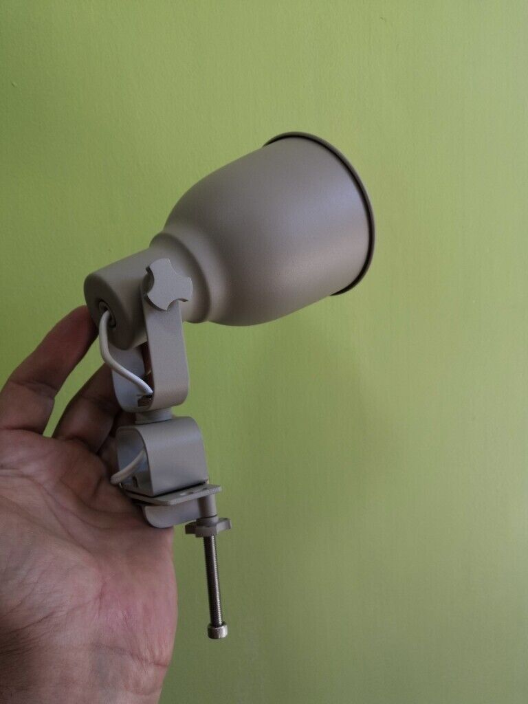 New HEKTAR Wall/clamp spotlight, light brown. 