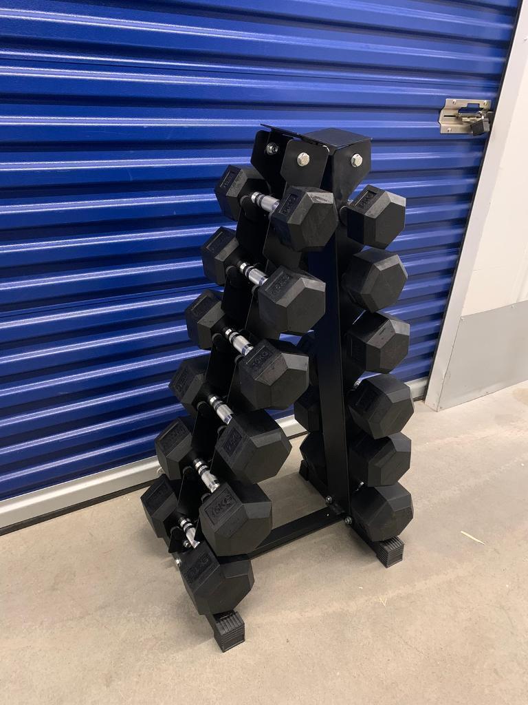 5kg-20kg Hex Dumbbell With 6 Pair Rack 