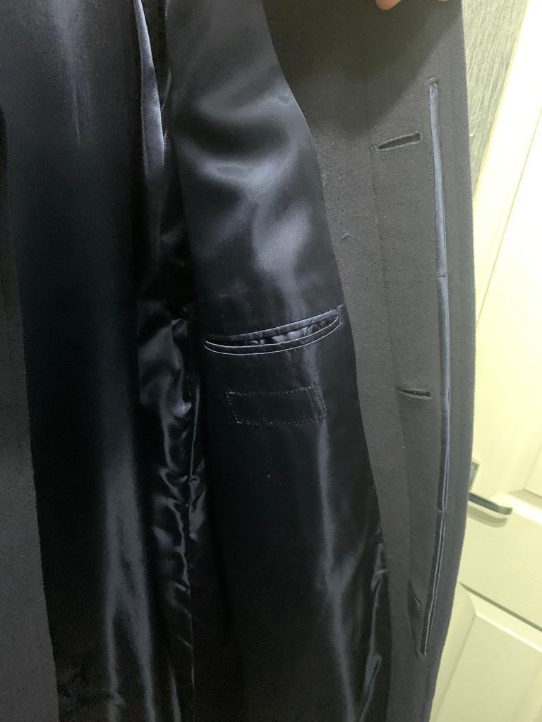 Men’s Navy Wool Overcoat/Crombie. 