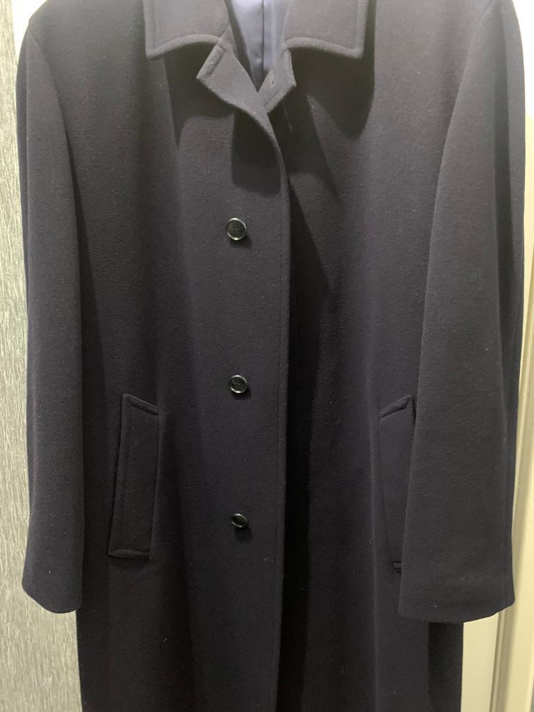 Men’s Navy Wool Overcoat/Crombie. 