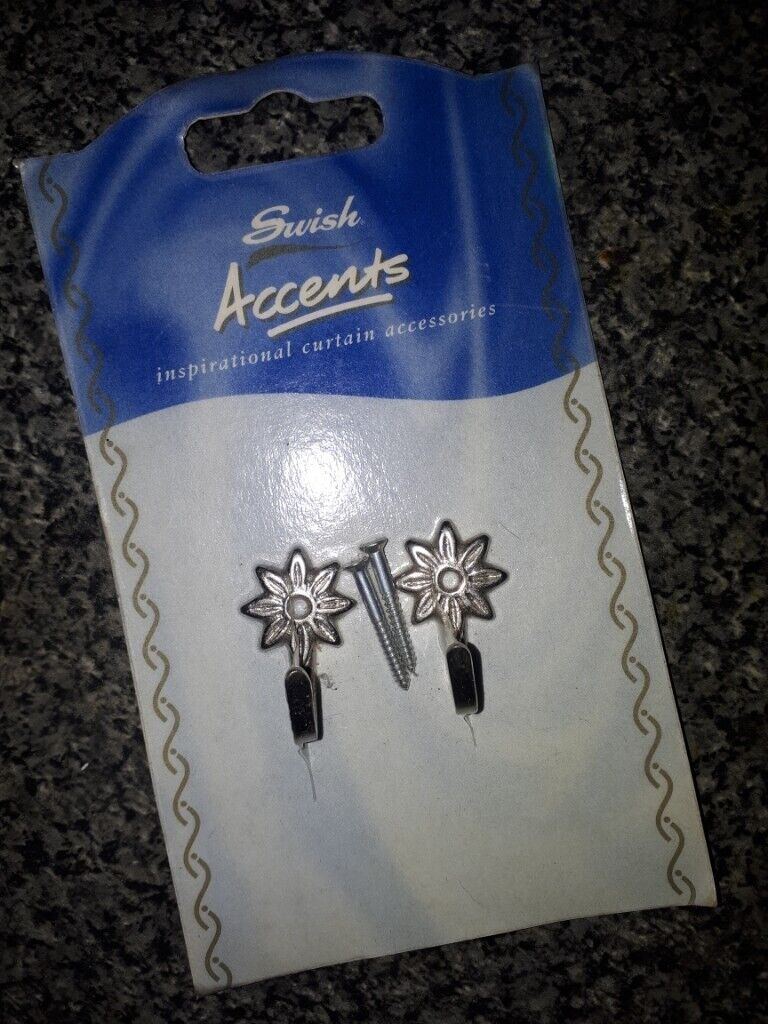 Swish Curtain Tieback Hooks x 2 - AS NEW