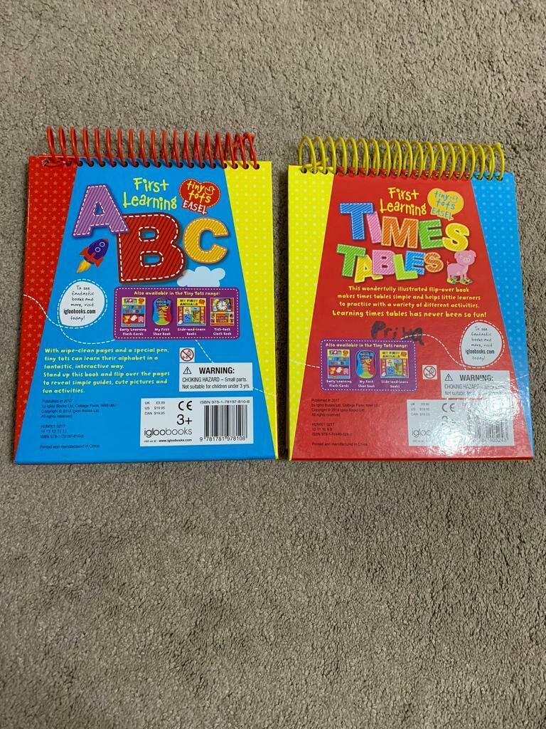 2 writing books -wipe clean