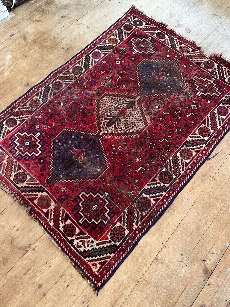 PERSIAN HANDWOVEN SHRIAZ WOOL  RUG