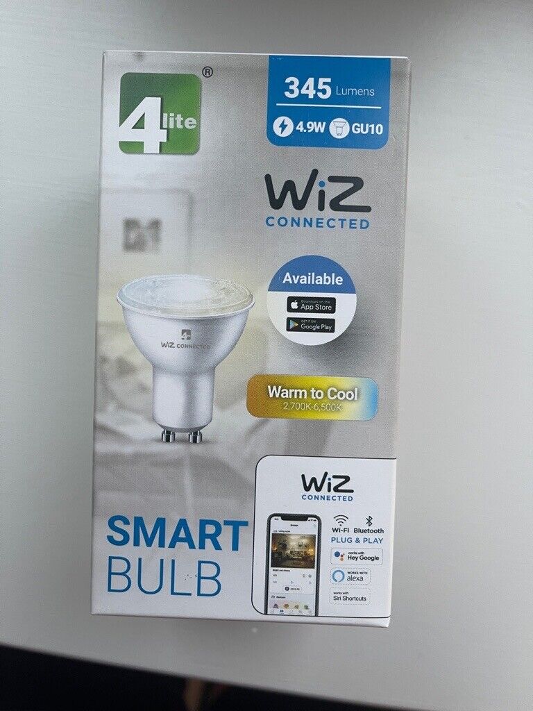 image for 4Lite Wiz Connected GU10 Bulb 4.9w 345 lumen / warm to cool white