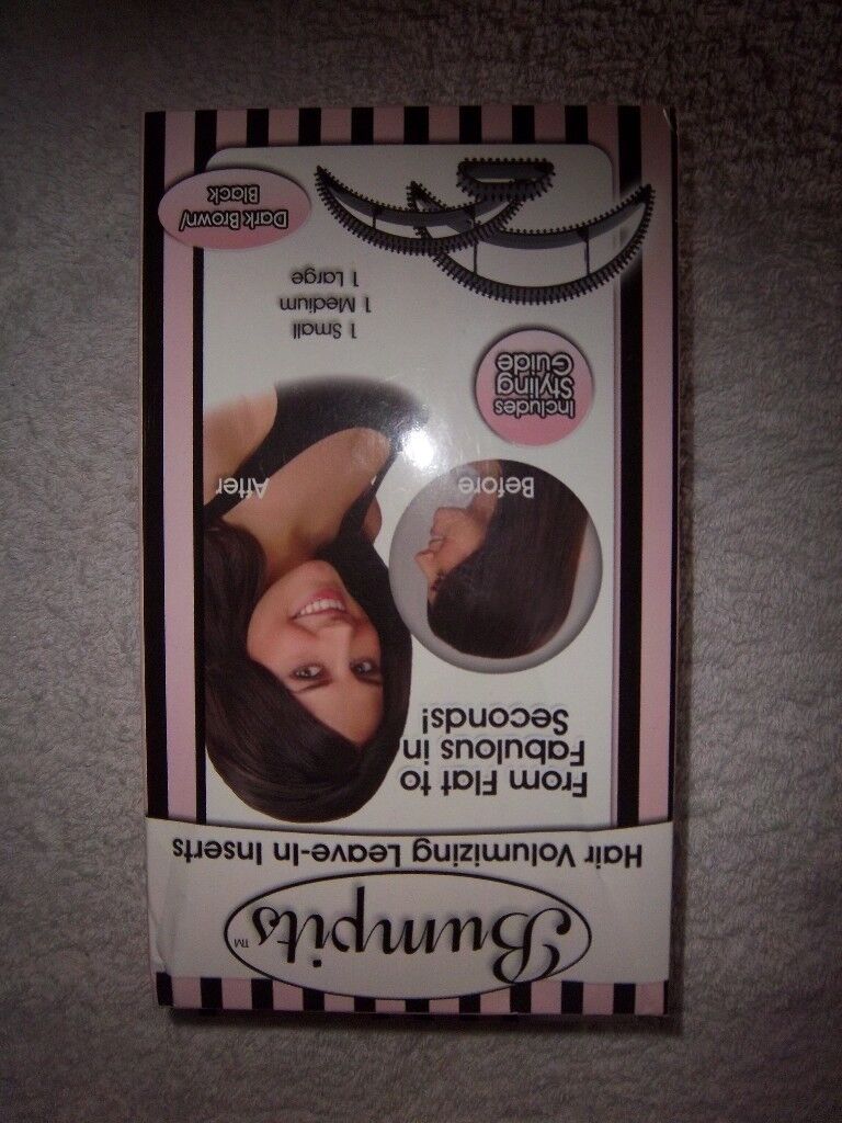 image for New Bumpits Dark Brown / Black Hair Volumizing Leave In Inserts IP1