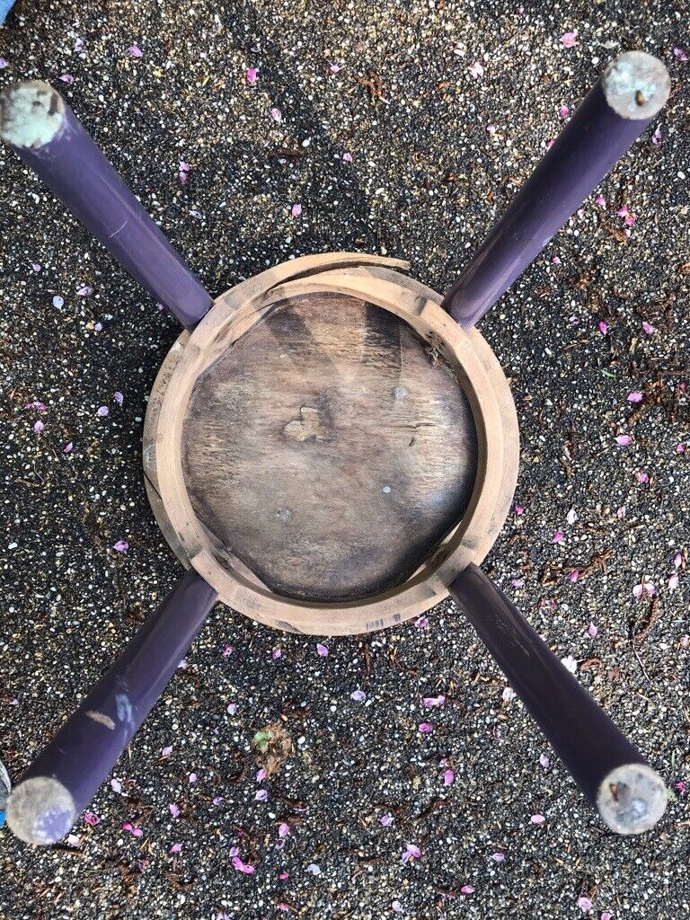 Bentwood Stool in purple