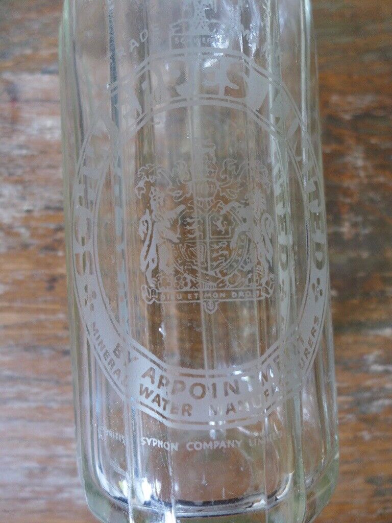 Collectable, Bar Display etc. TWO Antique Vintage Schweppes Soda Syphon Bottles, £25 for the two.