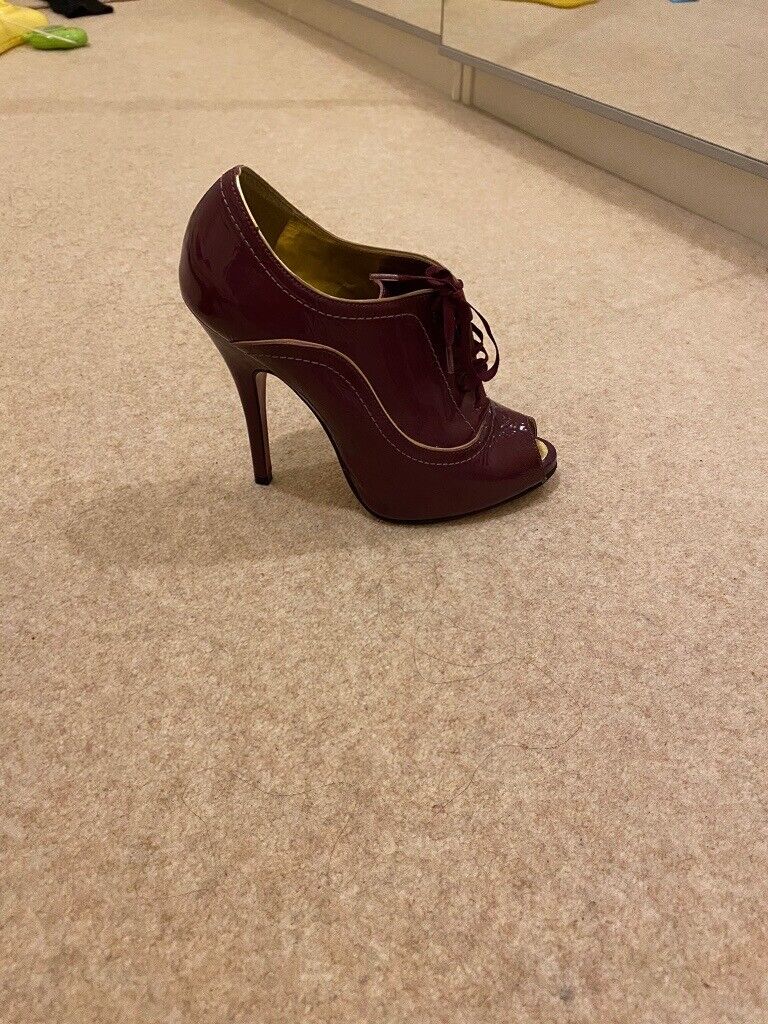 Peep toe booties high heel 