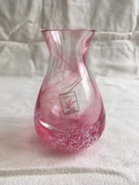 Caithness Handmade Crystal Art Glass Bud Vase Pink Glass Collectable