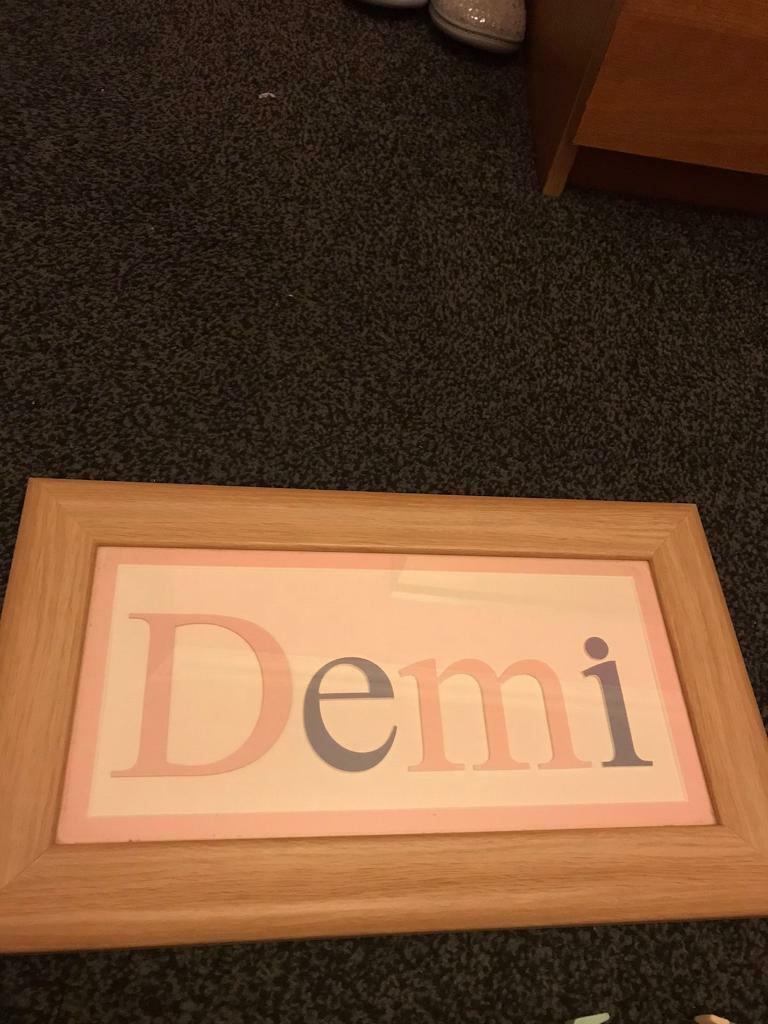 Personalised name frame and initial ornaments 